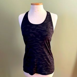 Lululemon tank top. Black and grey camouflage. Size 10
